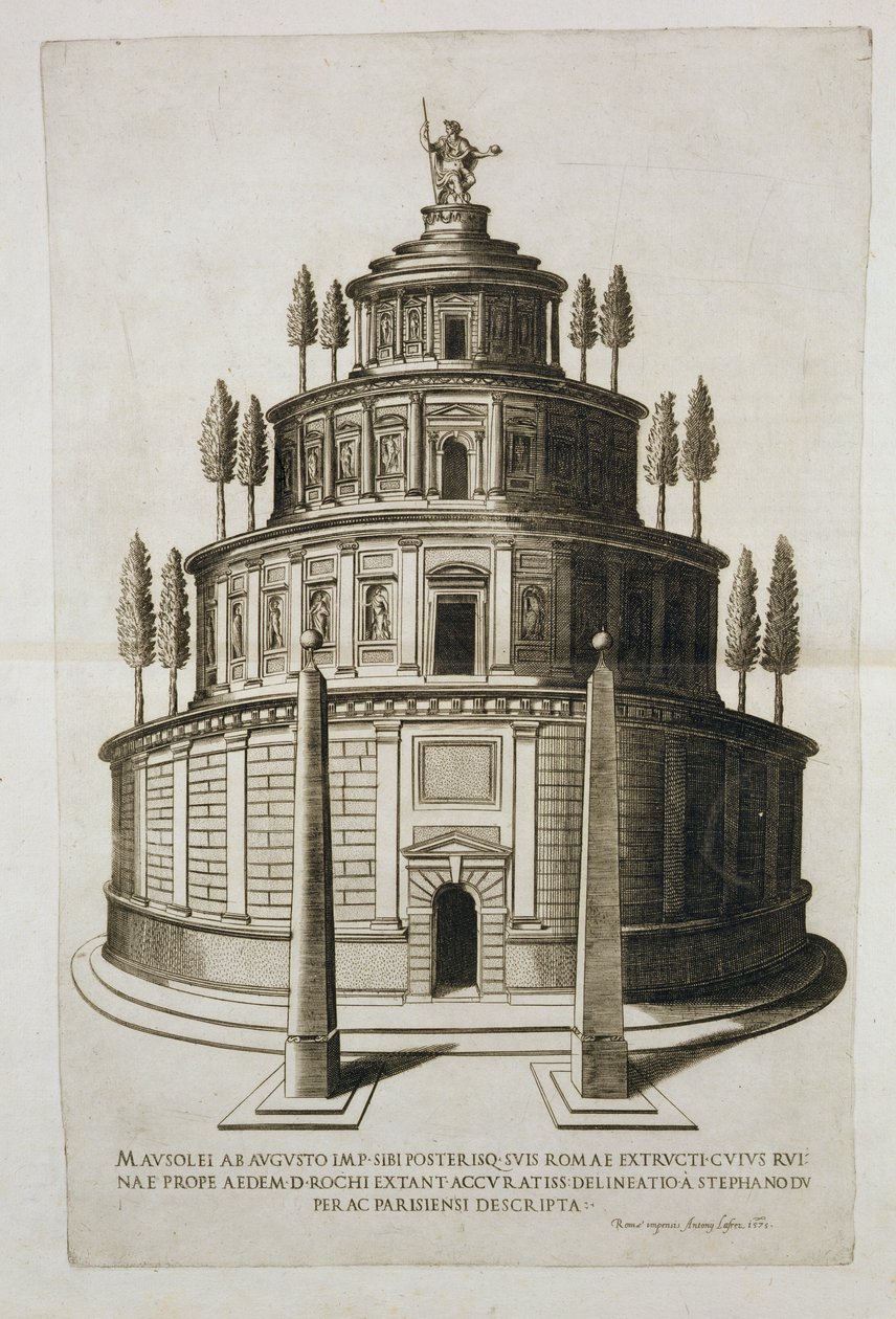 Il Mausoleo di Augusto e della sua famiglia a Roma, inciso da Antoine Lafrery, 1575 da Etienne Duperac