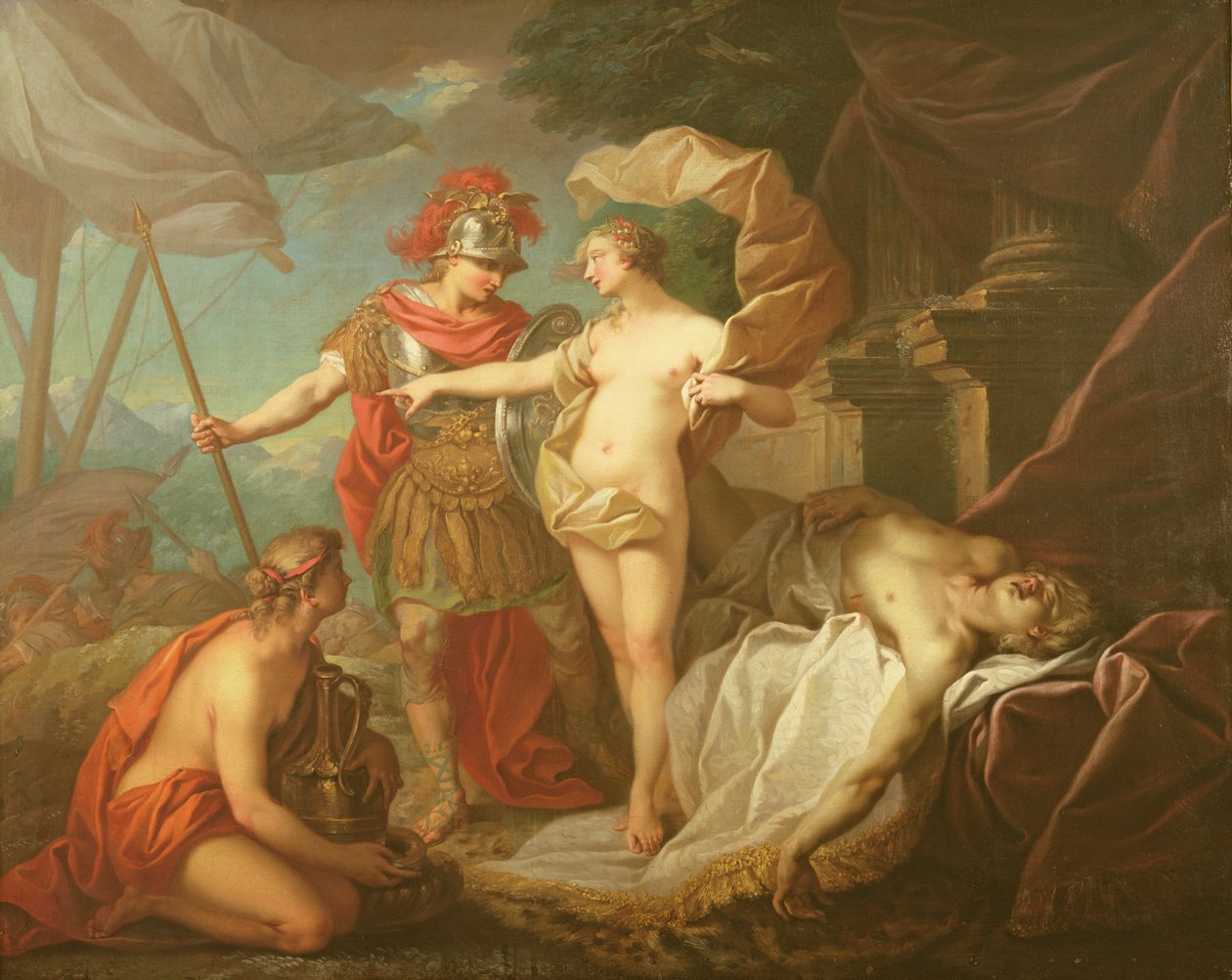 Achille parte per vendicare la morte di Patroclo da Étienne Jeaurat