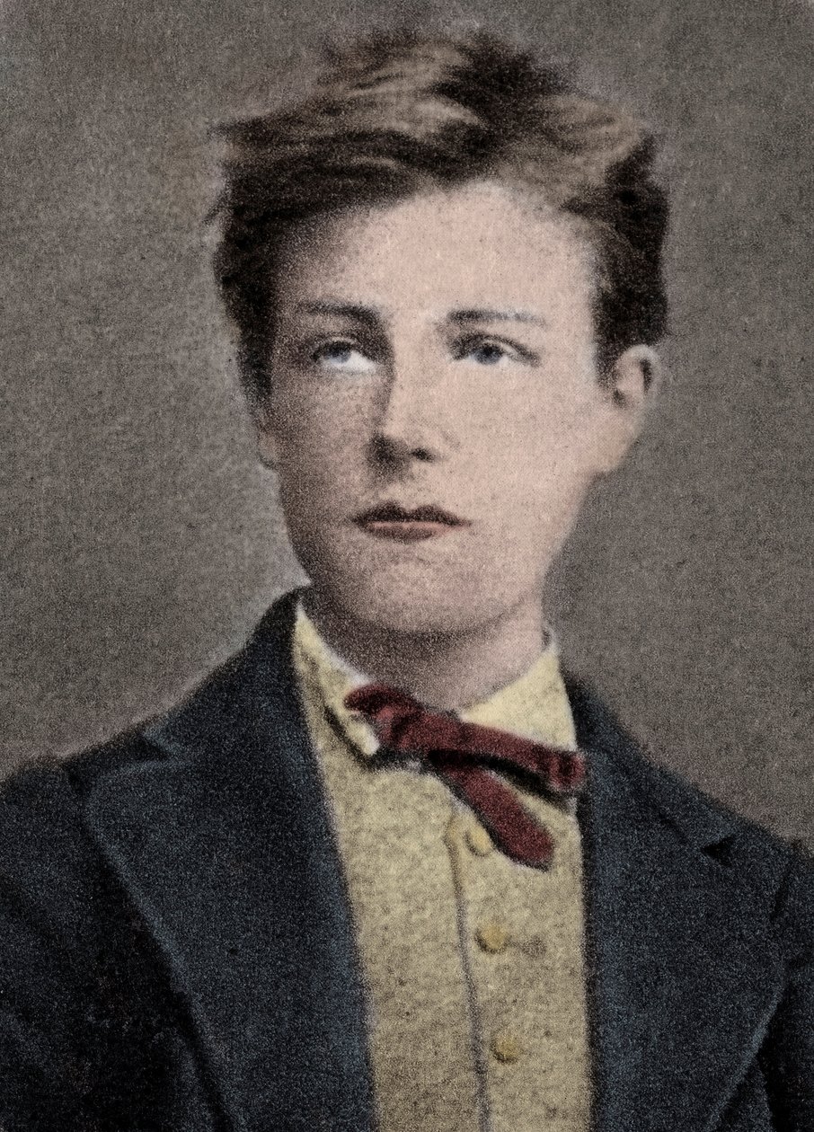 Arthur Rimbaud, poeta e avventuriero francese - Ritratto di Arthur Rimbaud (1859 - 1891) a 17 anni. Fotografia di Carjat da Etienne (after) Carjat