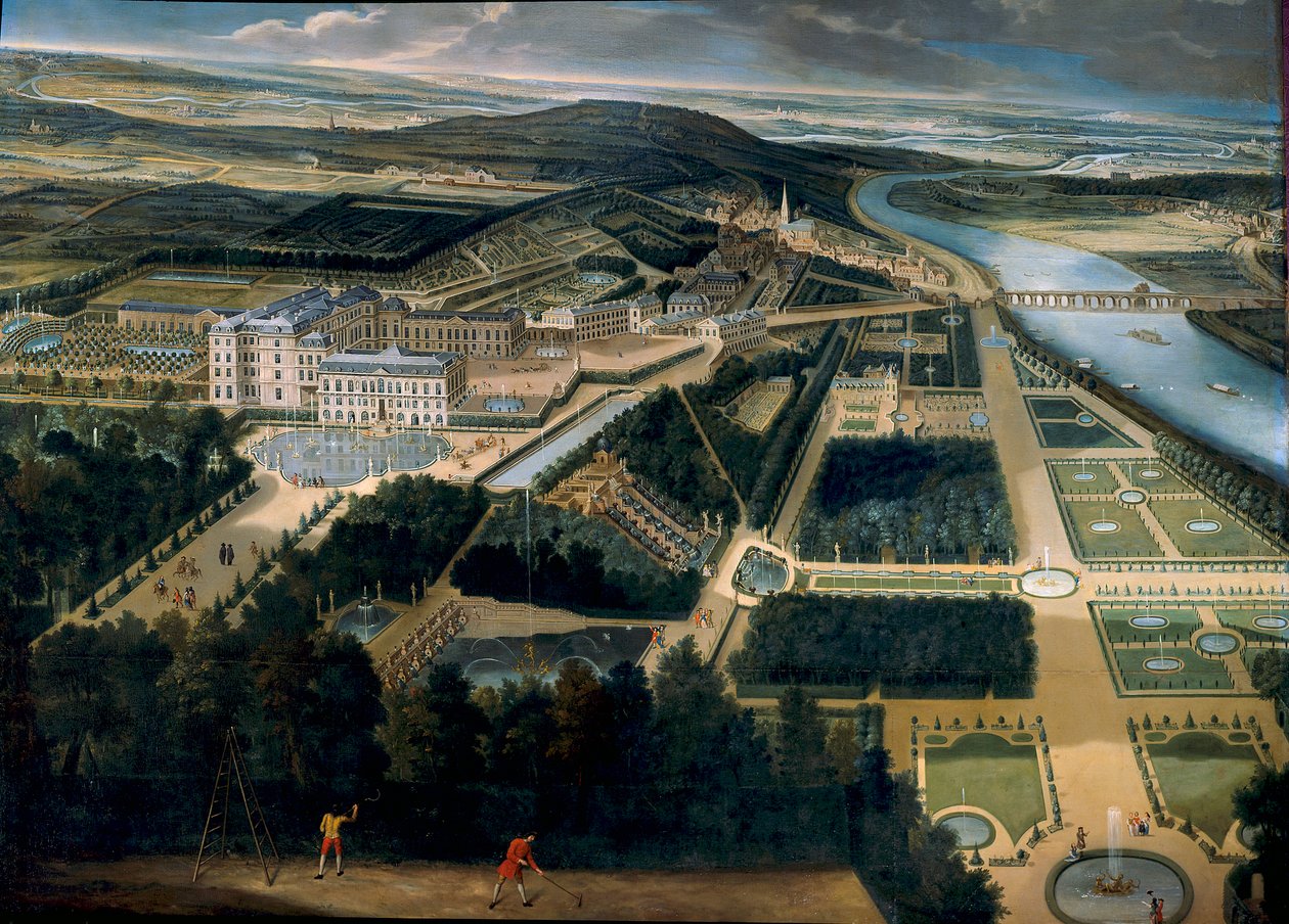 Veduta generale del castello e dei giardini di Saint Cloud da Etienne Allegrain