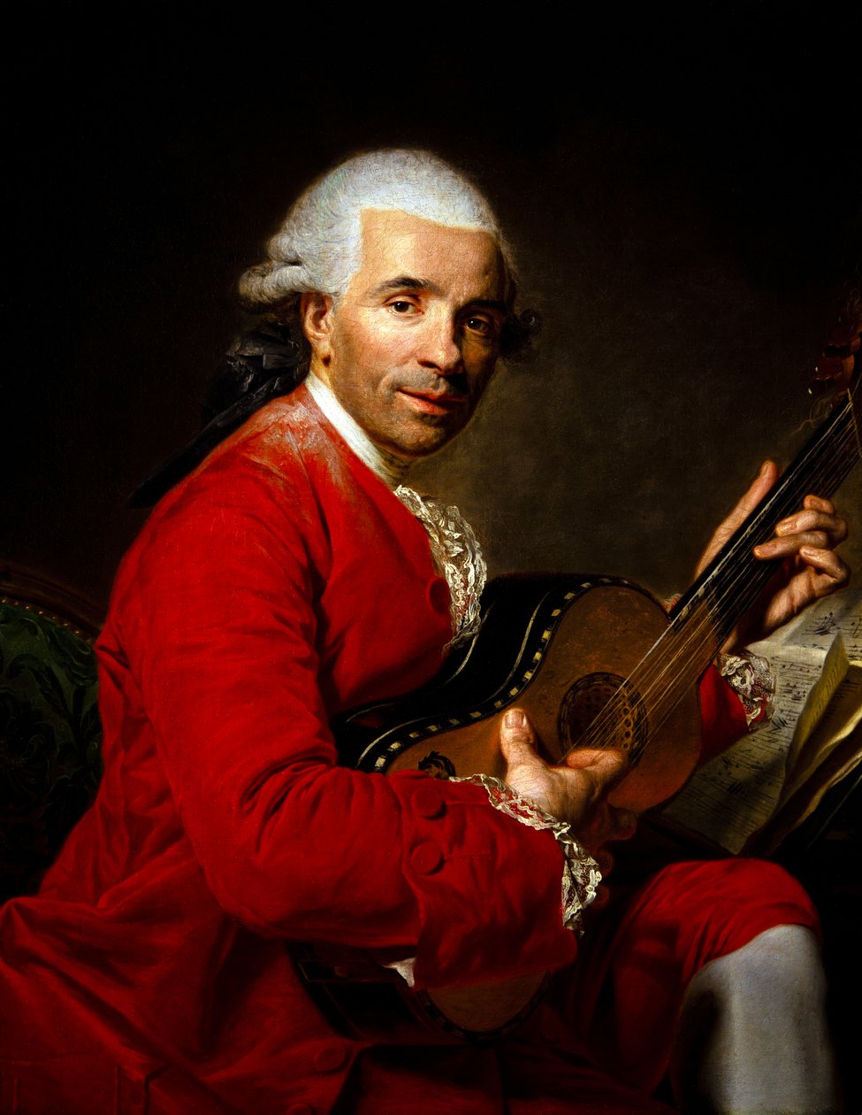 Ritratto di un uomo con una chitarra da Etienne Aubry