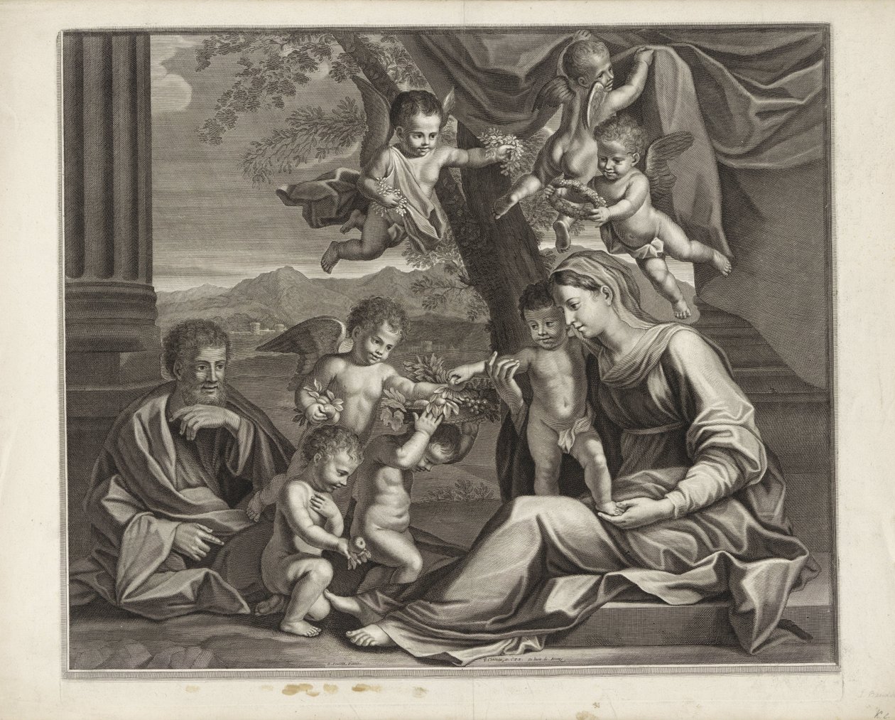 Sacra Famiglia con putti da Etienne Baudet (possibly)