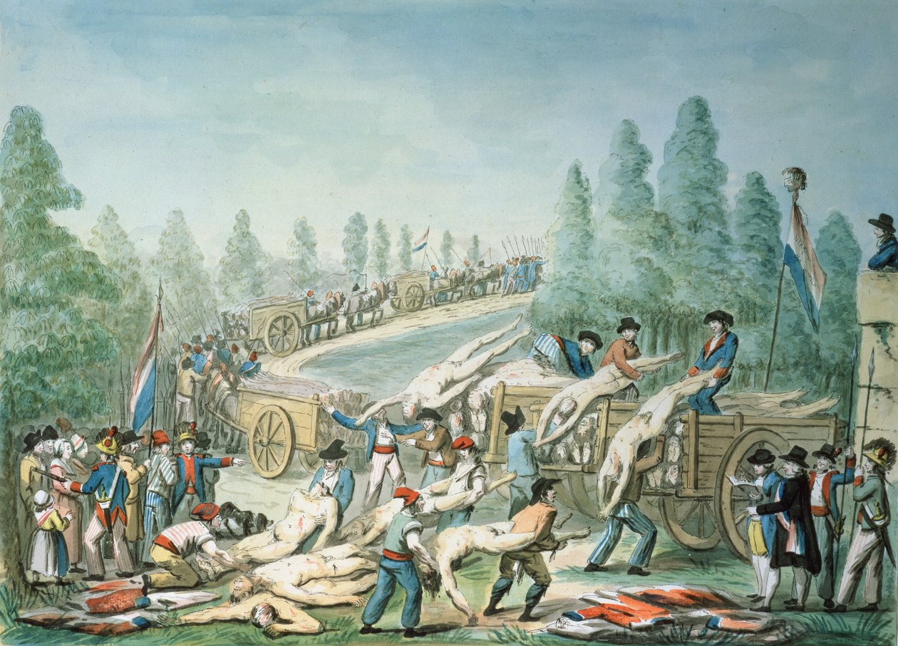 Trasporto di Cadaveri durante la Rivoluzione, c.1790 da Etienne Bericourt