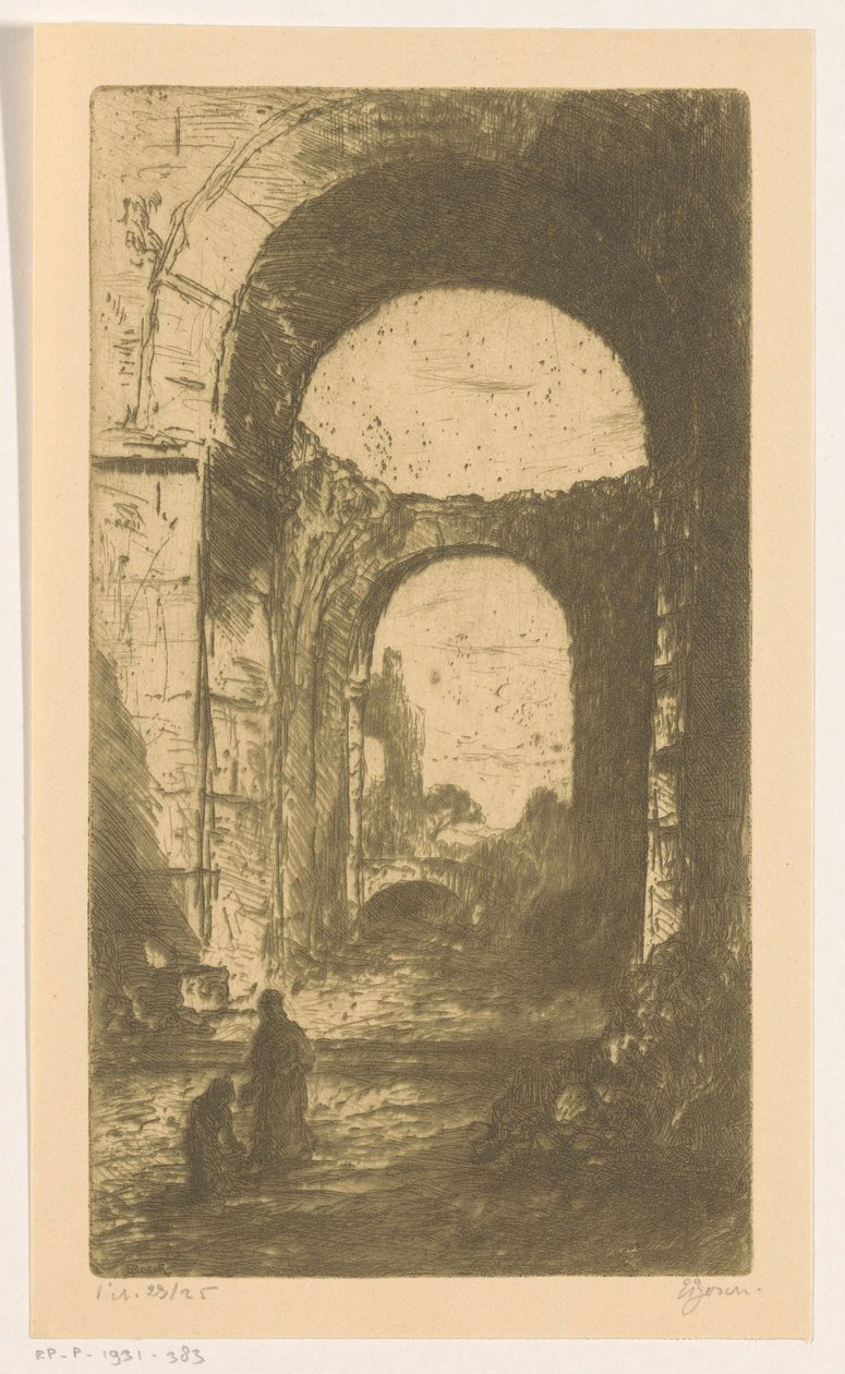 Rovine del Palatino a Roma da Etienne Bosch (signed by artist)