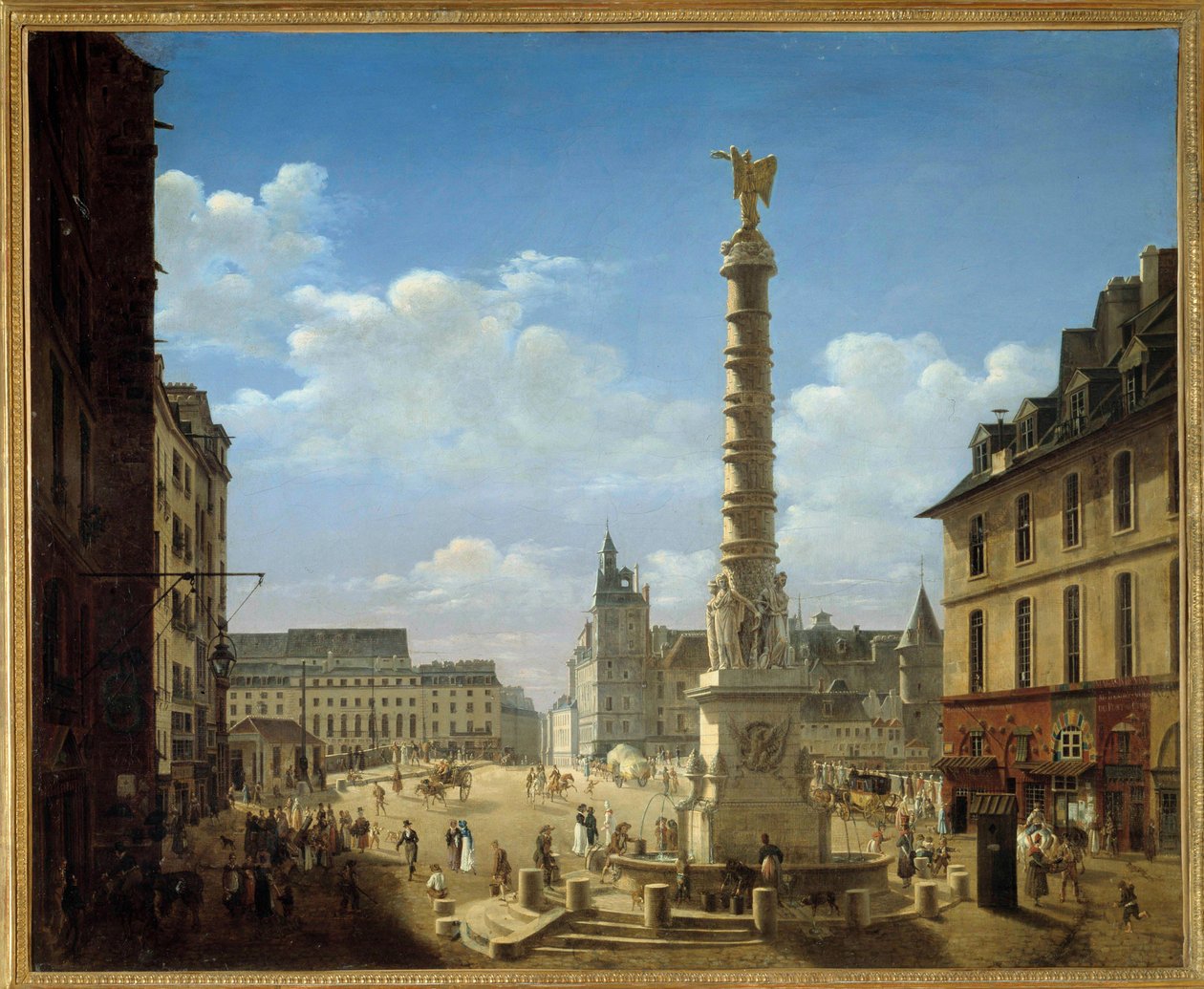 La piazza e la fontana del Chatelet da Etienne Bouhot