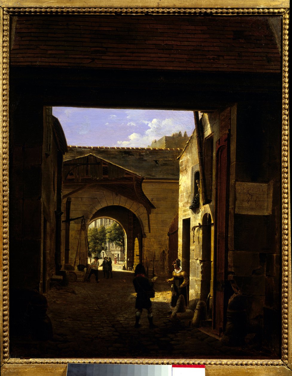 Il cortile di una casa di guida in rue Saint Denis conosciuto come cortile Sainte Catherine da Etienne Bouhot