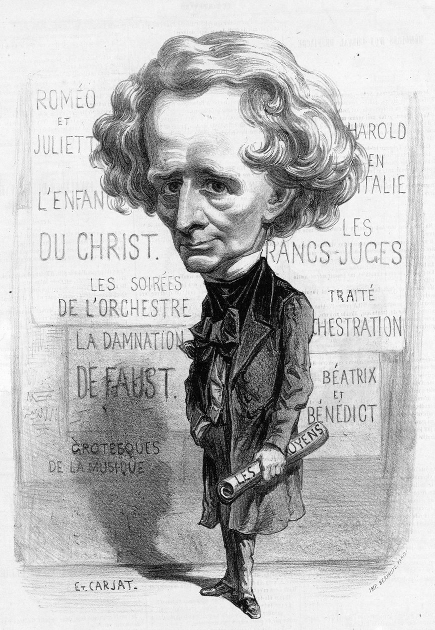 Caricatura di Berlioz di Étienne Carjat da Etienne Carjat