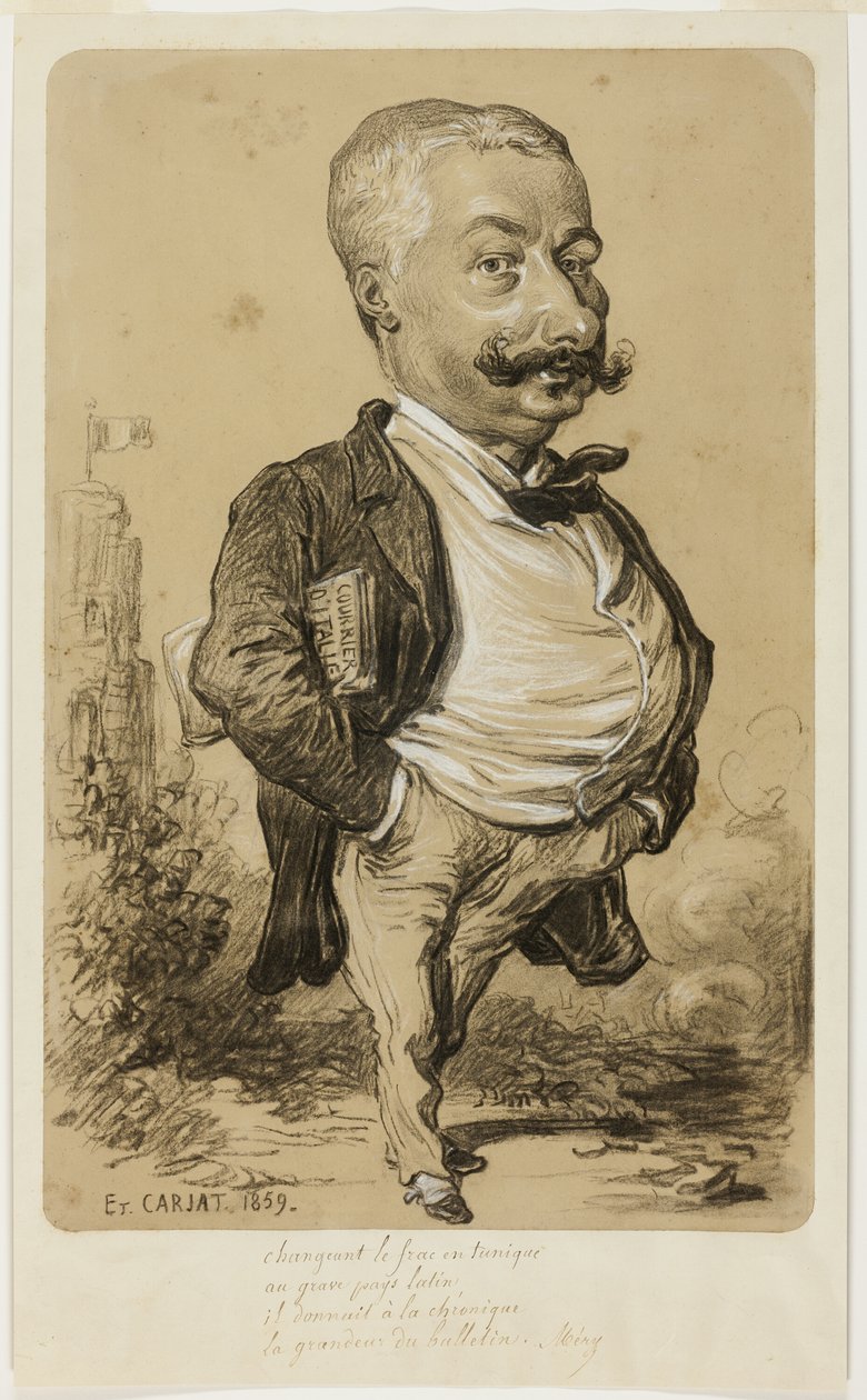Caricatura di un uomo da Etienne Carjat