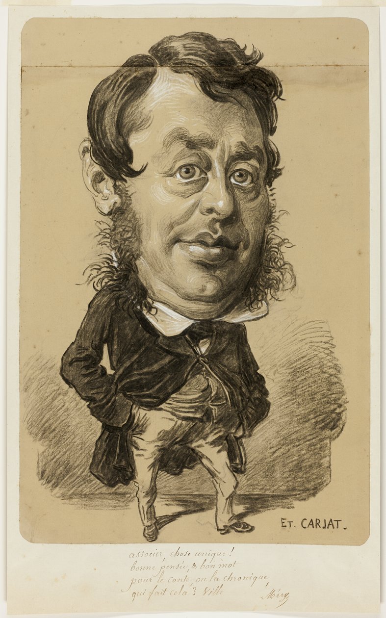 Caricatura di un uomo da Etienne Carjat