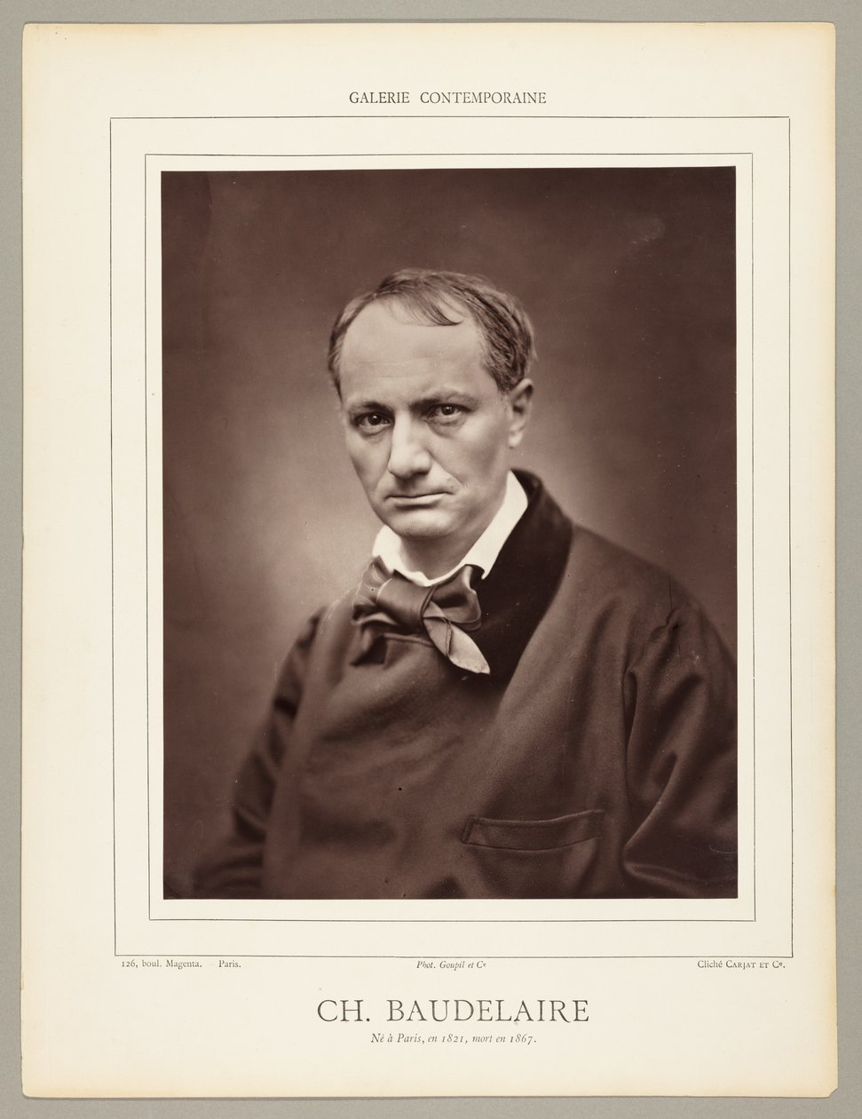 Charles Baudelaire (poeta, critico e scrittore francese, 1821-1867) da Etienne Carjat