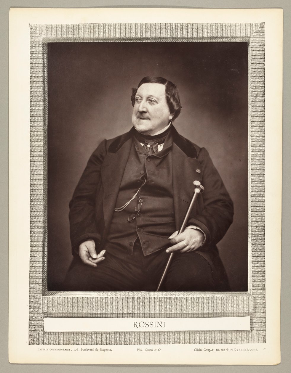 Gioachino Antonio Rossini (compositore italiano, 1792-1868) da Etienne Carjat