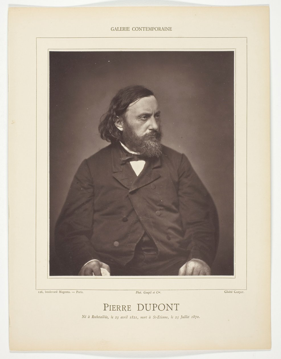 Pierre Dupont da Etienne Carjat