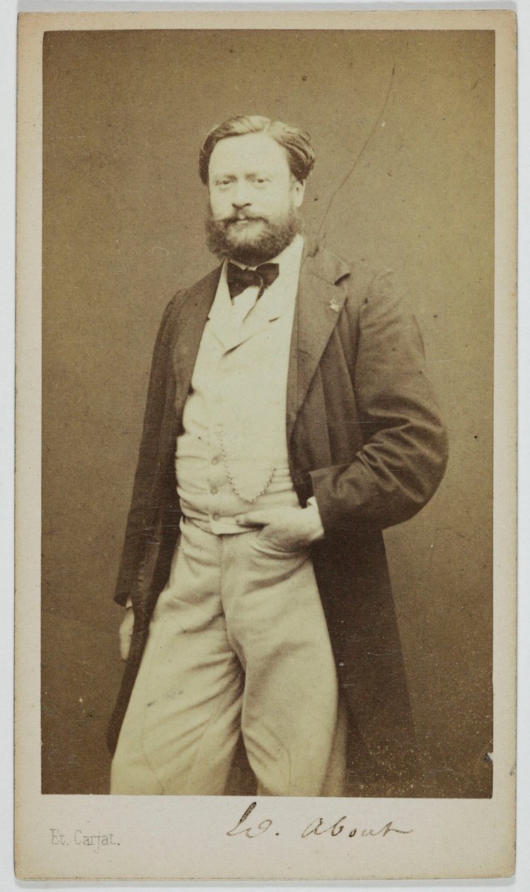 Ritratto di Edmond About (1828-1885), romanziere, polemista da Etienne Carjat
