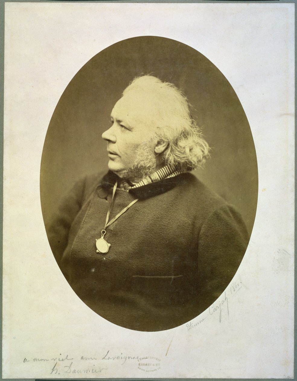 Ritratto di Honore Daumier (1808-79) 1861 da Etienne Carjat