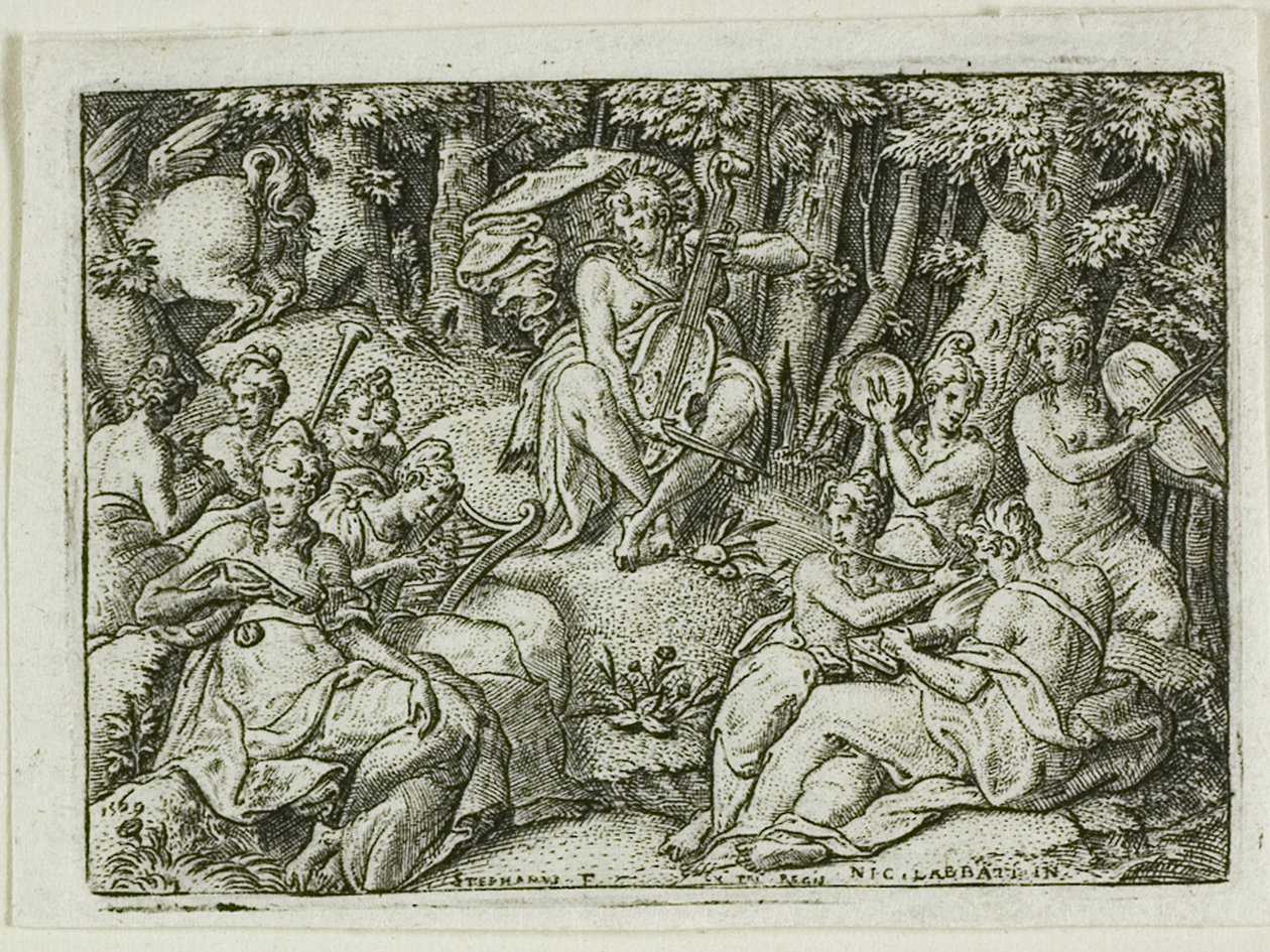 Apollo e le Muse da Etienne Delaune