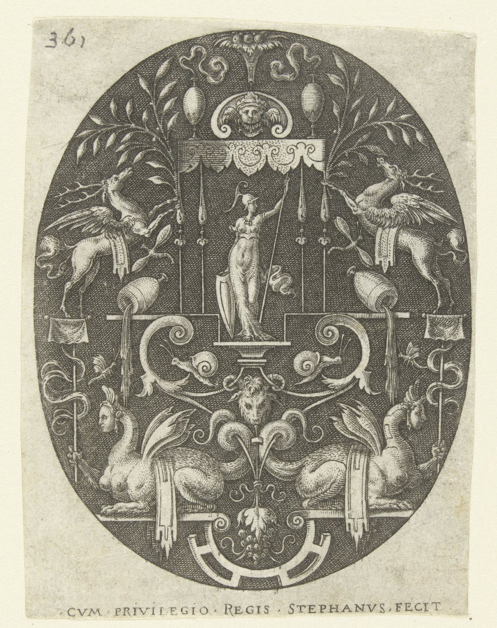 Bellona sotto un baldacchino da Etienne Delaune