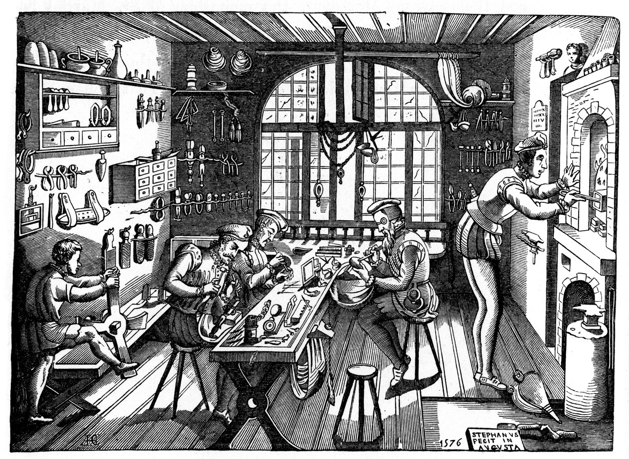 Lo studio di Etienne Delaune da Etienne Delaune