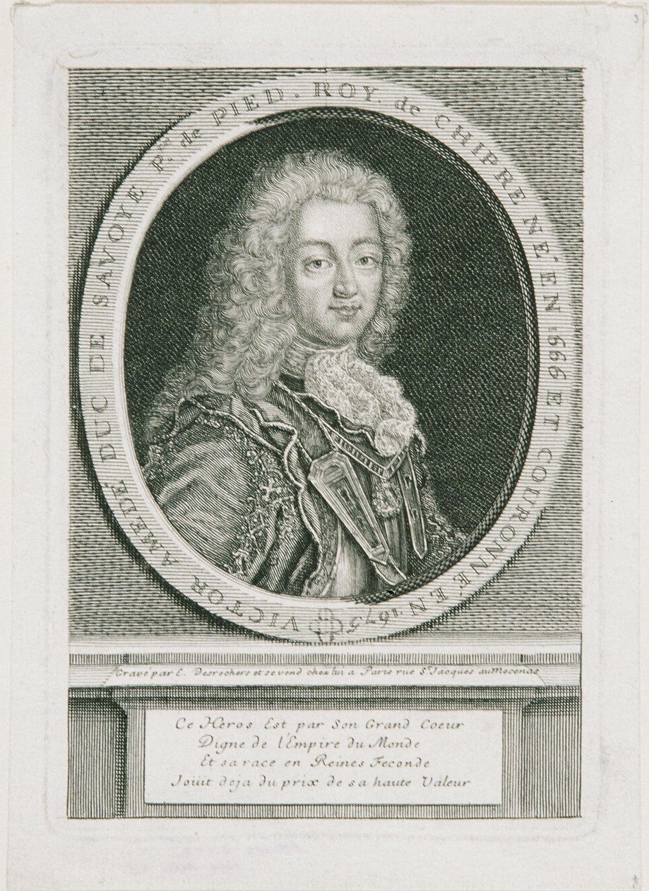 Vittorio Amedeo II duca di Savoia, re di Sicilia e primo re di Piemonte-Sardegna da Etienne Desrochers