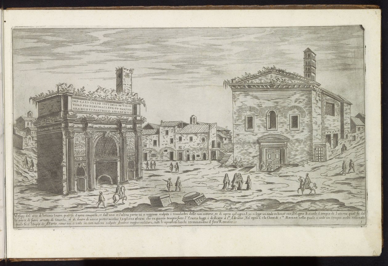 Arco di Settimio Severo a Roma da Etienne Duperac