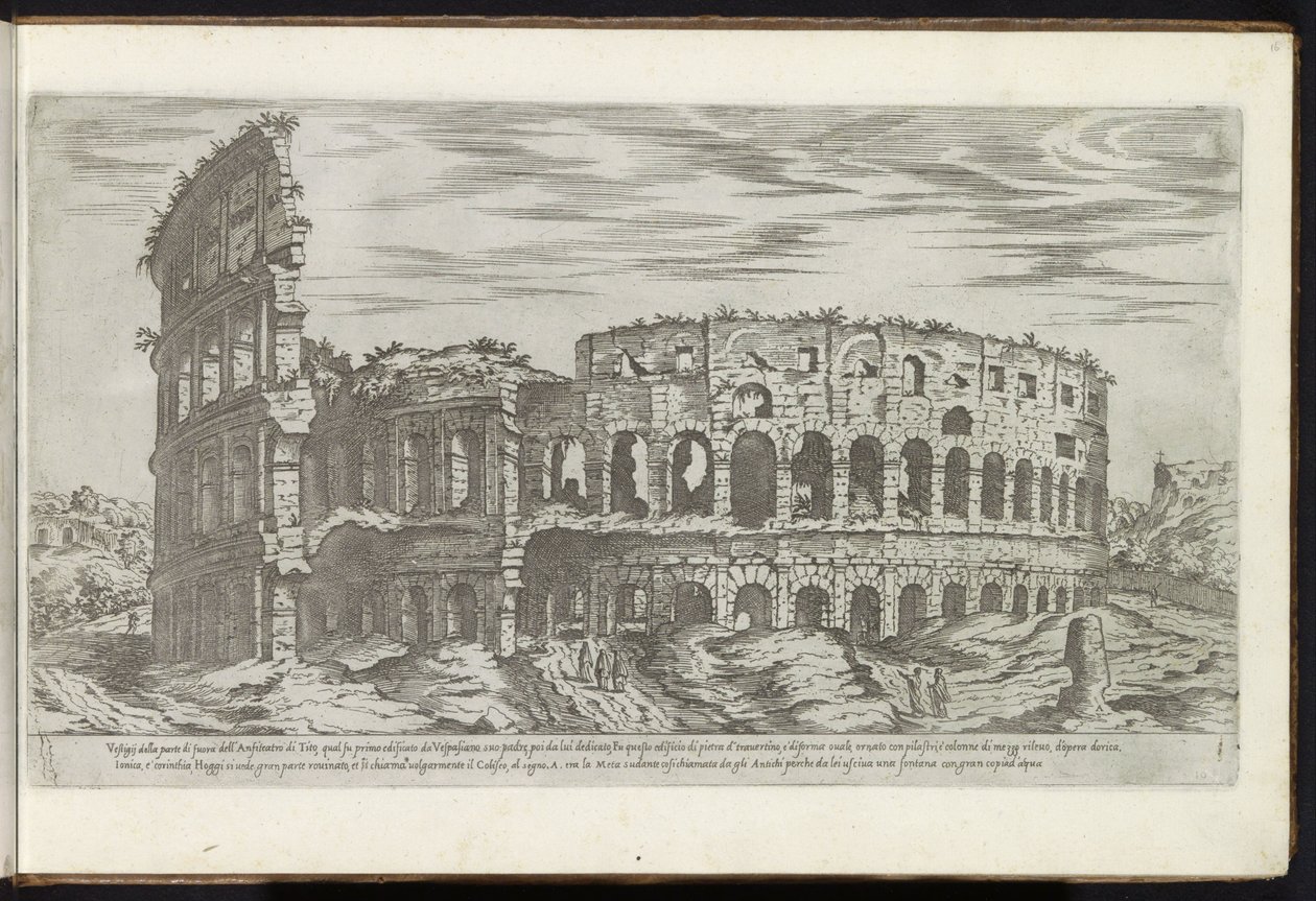 Colosseo a Roma da Etienne Duperac