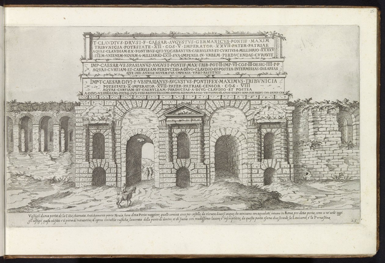 Porta Maggiore a Roma da Etienne Duperac