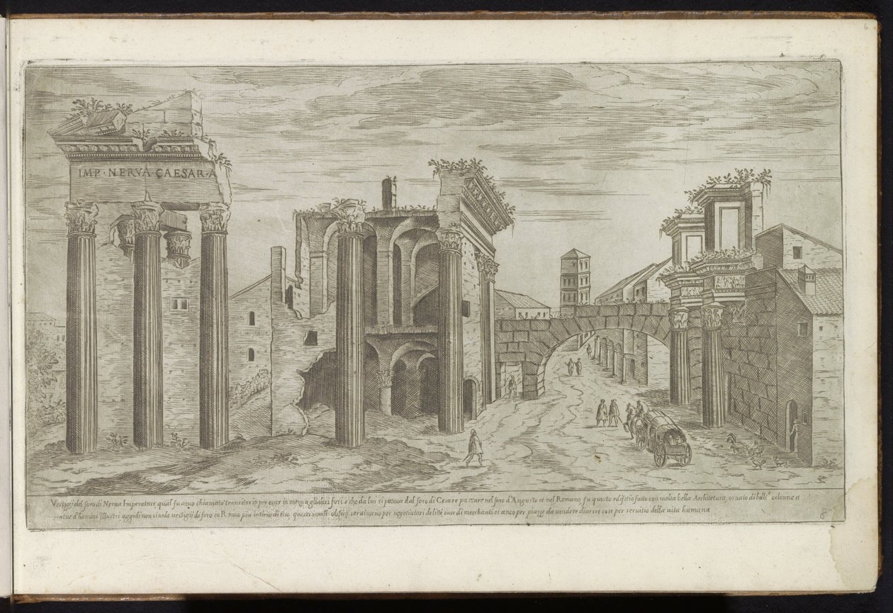 Rovine nel Foro di Nerva da Etienne Duperac