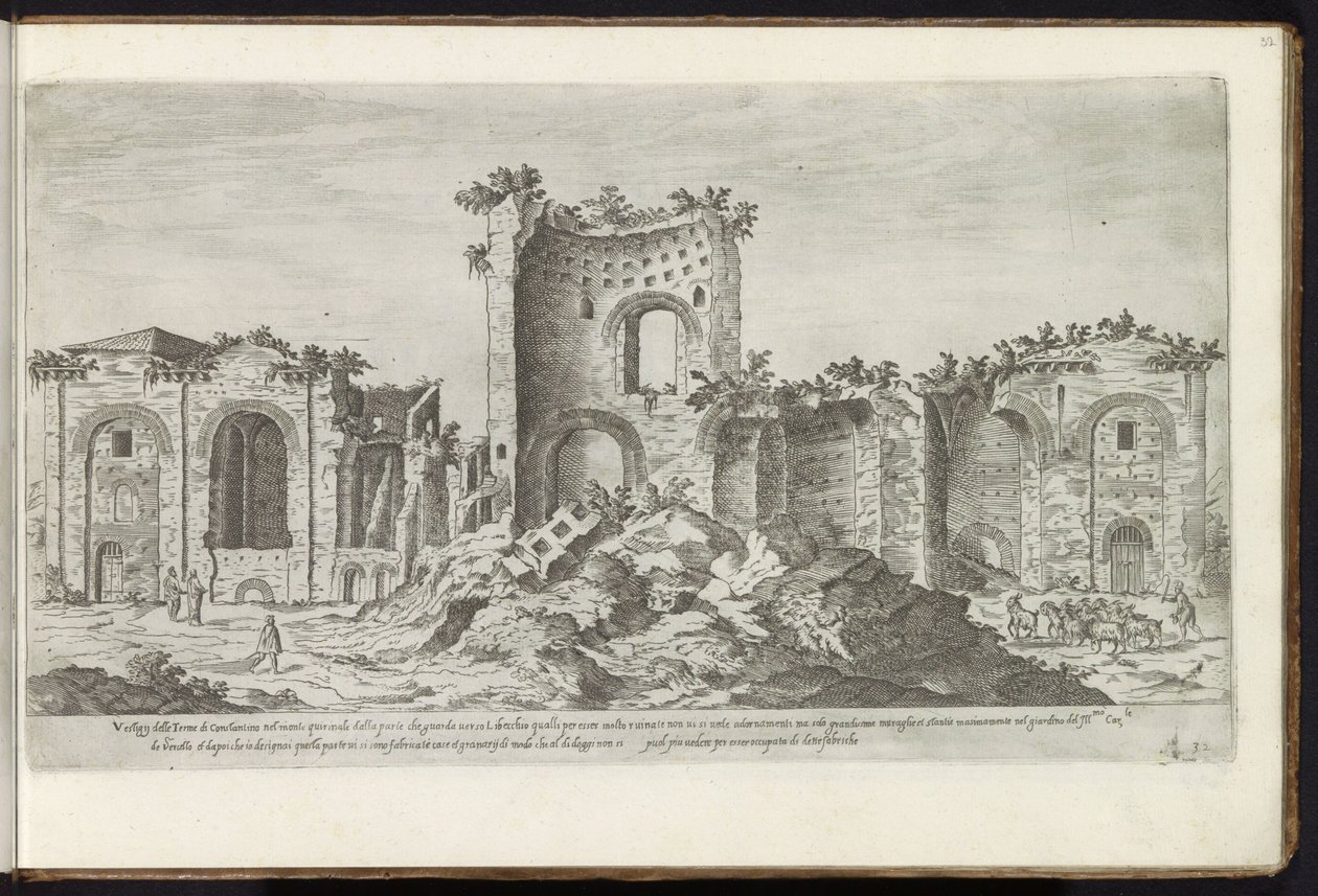Terme di Costantino a Roma da Etienne Duperac
