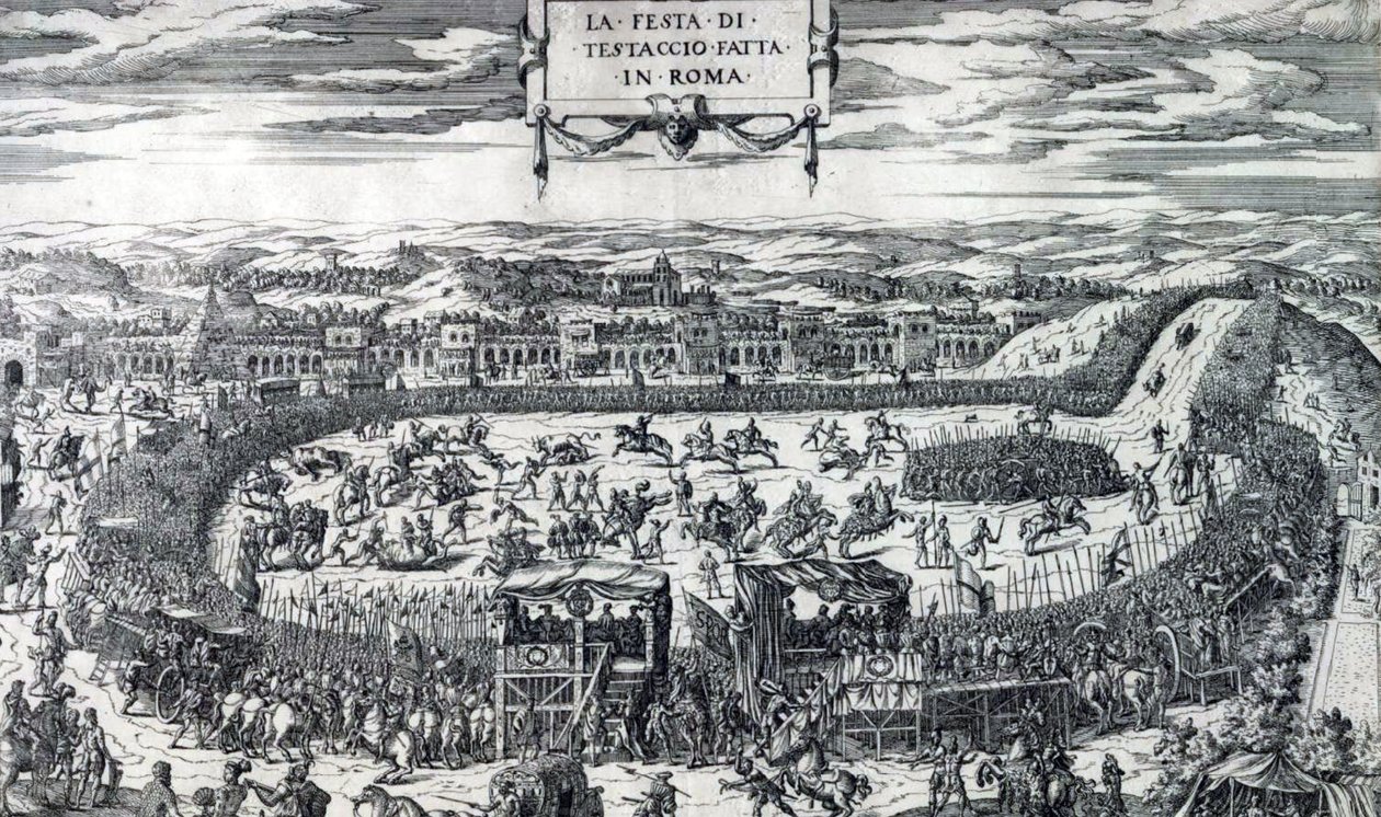 Dupérac Festa di Testaccio 1554 da Etienne Duperac