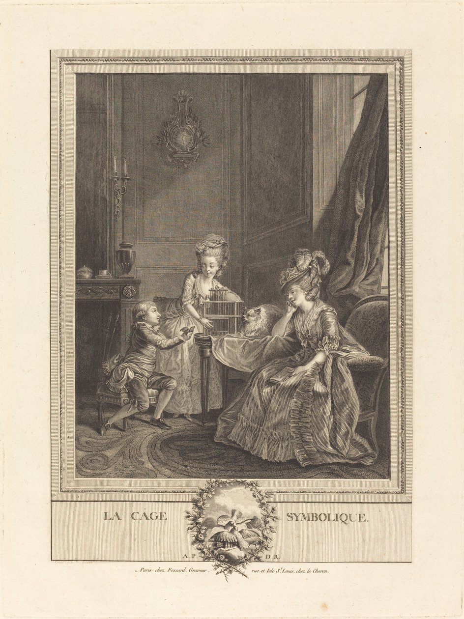 La gabbia simbolica da Etienne Fessard after Charles Lepeintre