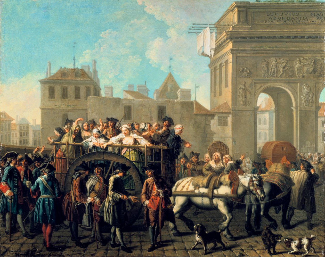 Trasporto di prostitute alla Salpêtrière, c1760-1770 da Étienne Jeaurat