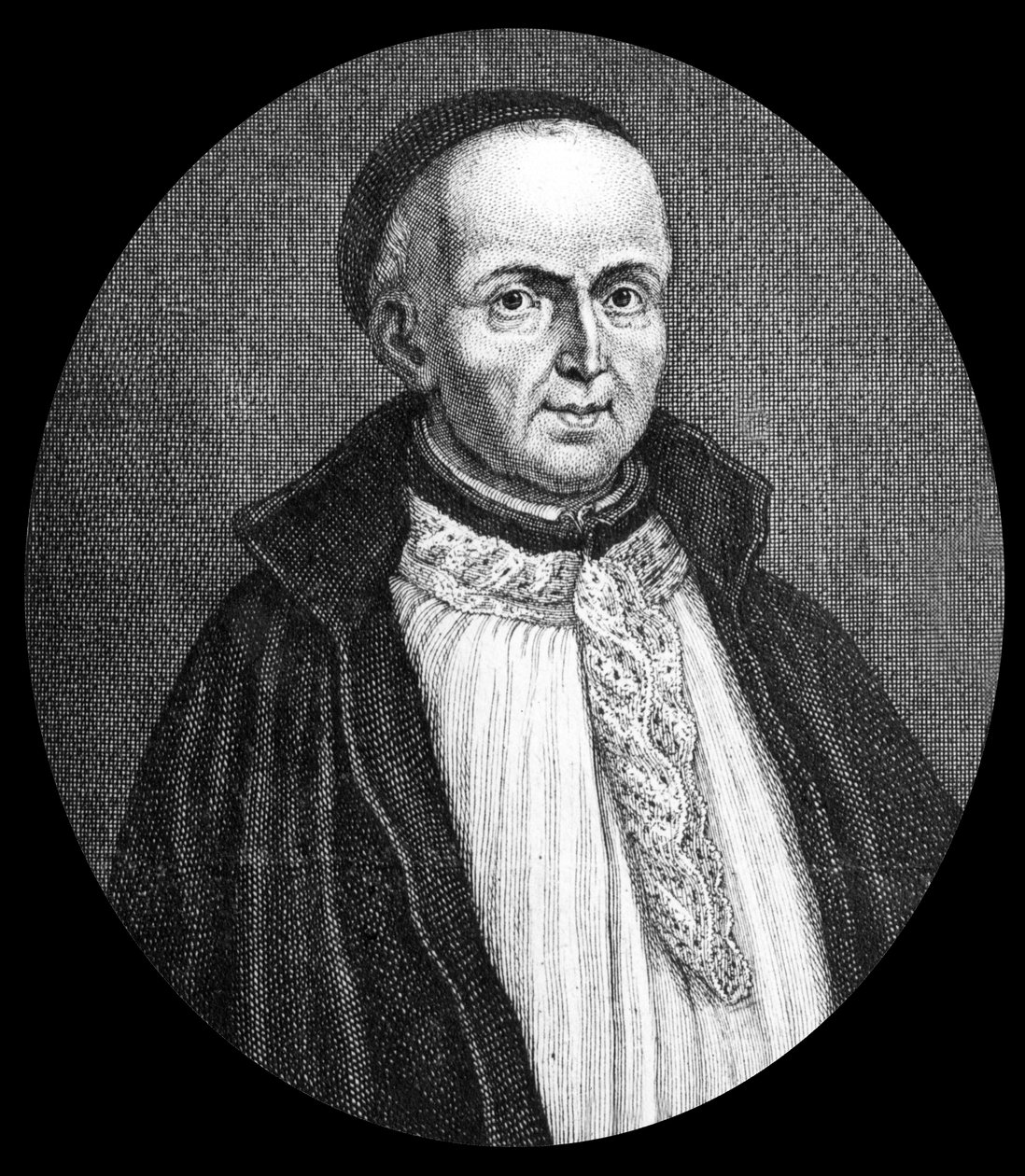 Michel Le Tellier (1643-1719) teologo francese, gesuita, confessore di Luigi XIV, incisione da Etienne Jehandier (after) Desrochers