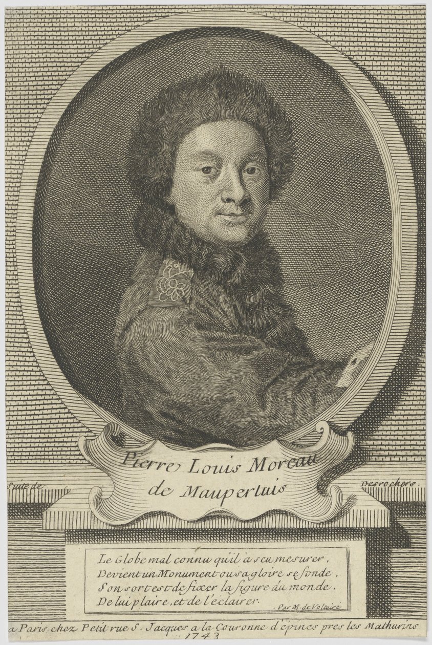 Pierre Louis Moreau de Maupertuis 1698-1759, 1743 da Etienne Jehandier Desrochers