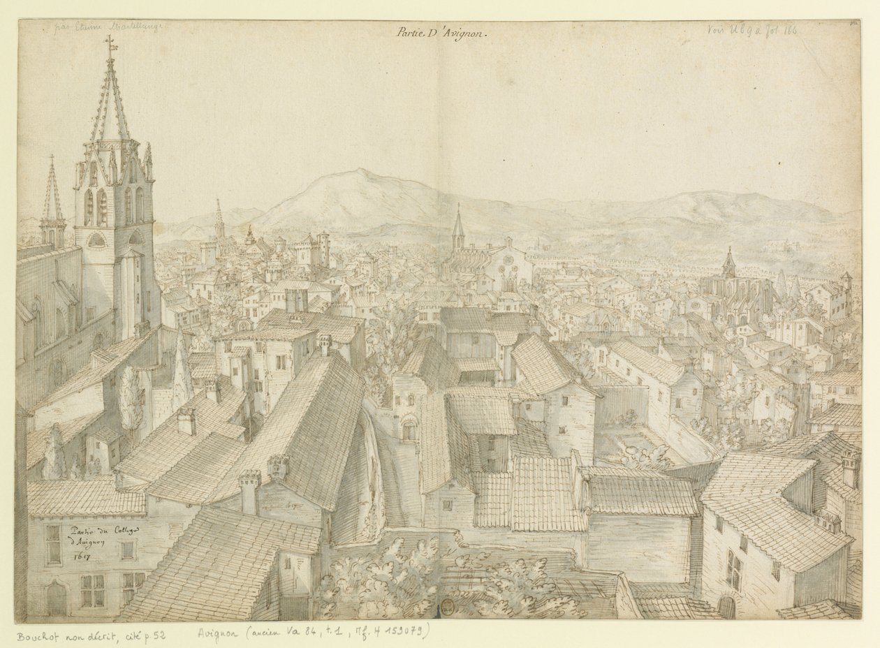 Parte del Collegio  di Avignone  1617 : Parte di Avignone da Etienne Martellange