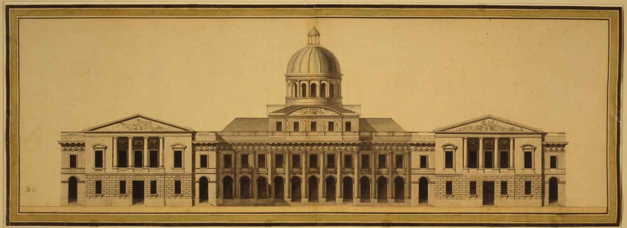 Progetto per il Campidoglio degli Stati Uniti, 1793 da Etienne Sulpice Hallet