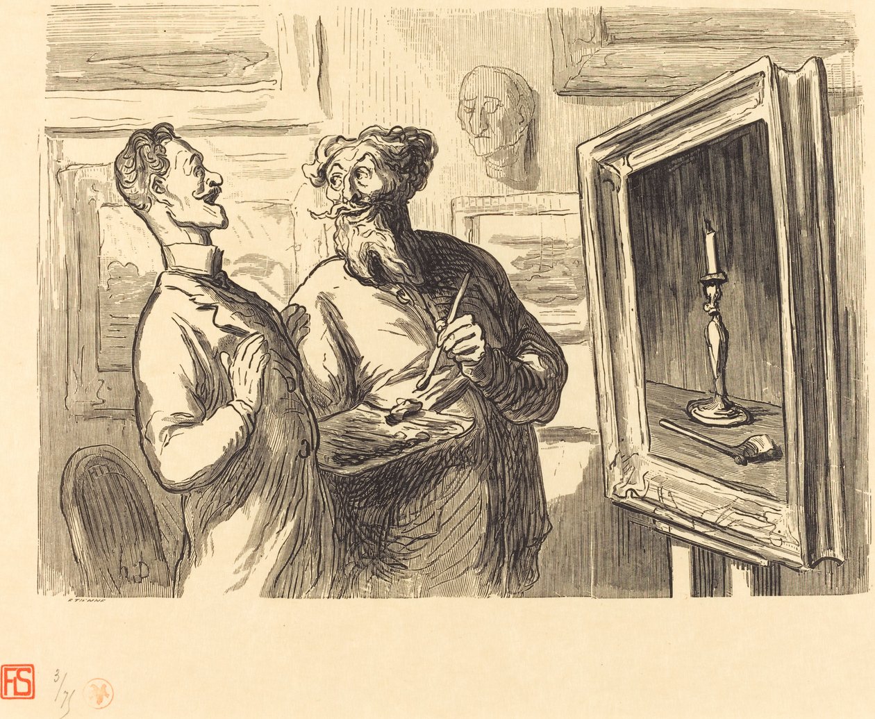 Un realista trova sempre un realista più grande che lo ammira da Etienne after Honoré Daumier