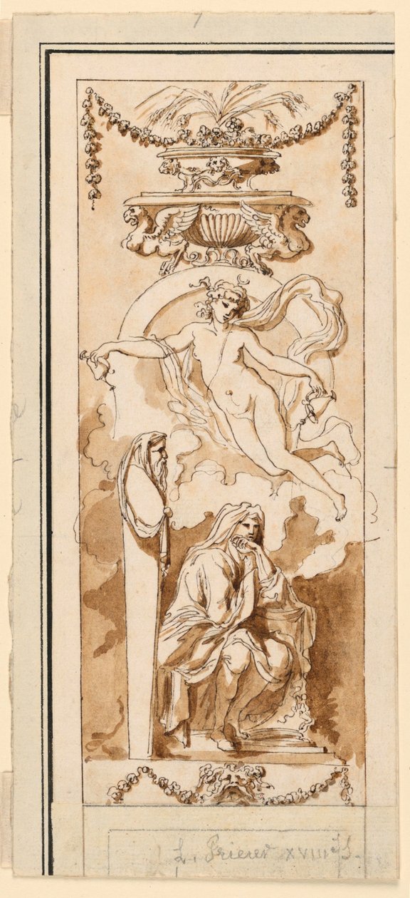 Progetto per un pannello dipinto da Etienne de Lavallee Poussin