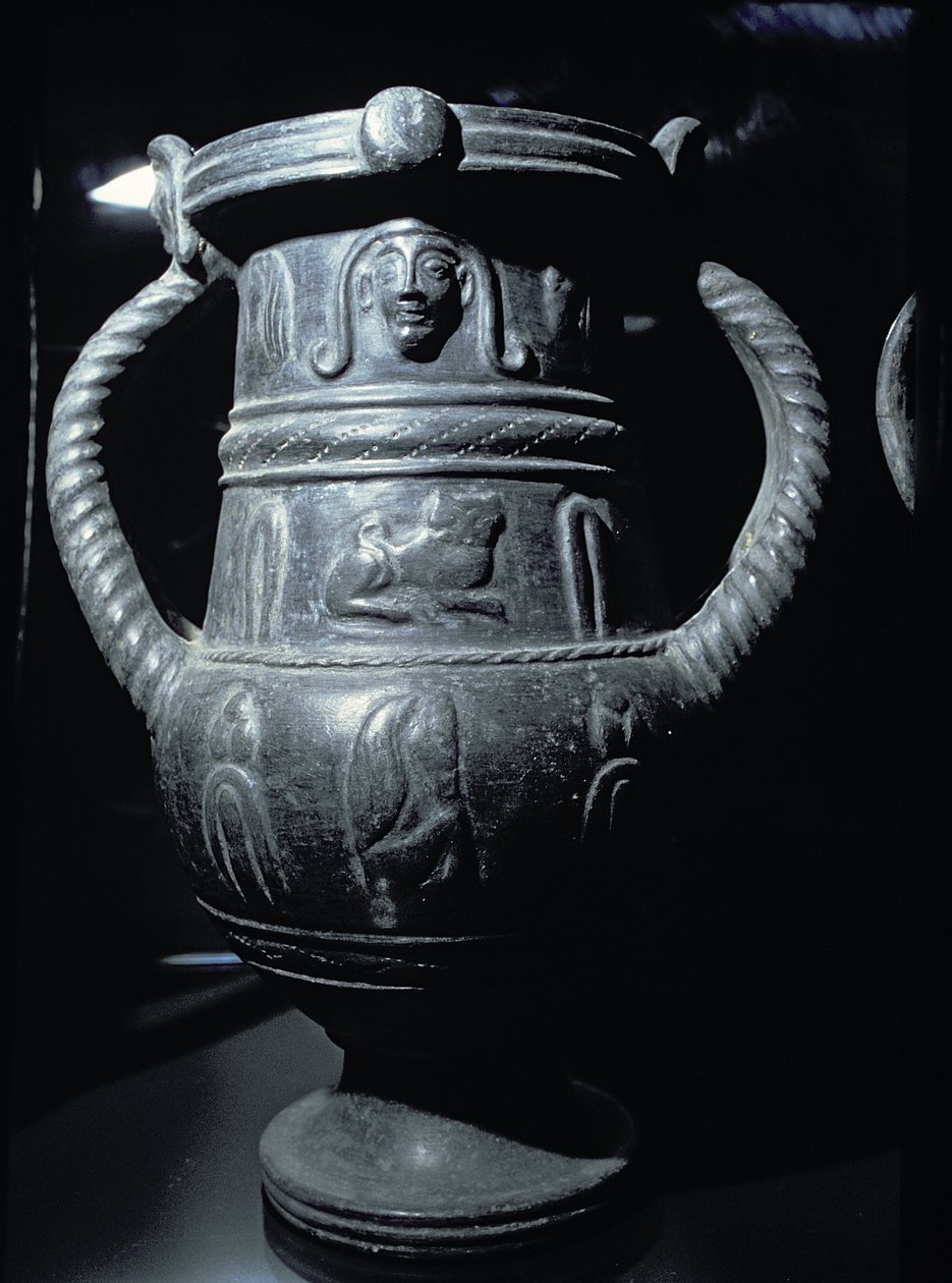 Vaso a figure nere, etrusco, VI secolo a.C. da Etruscan
