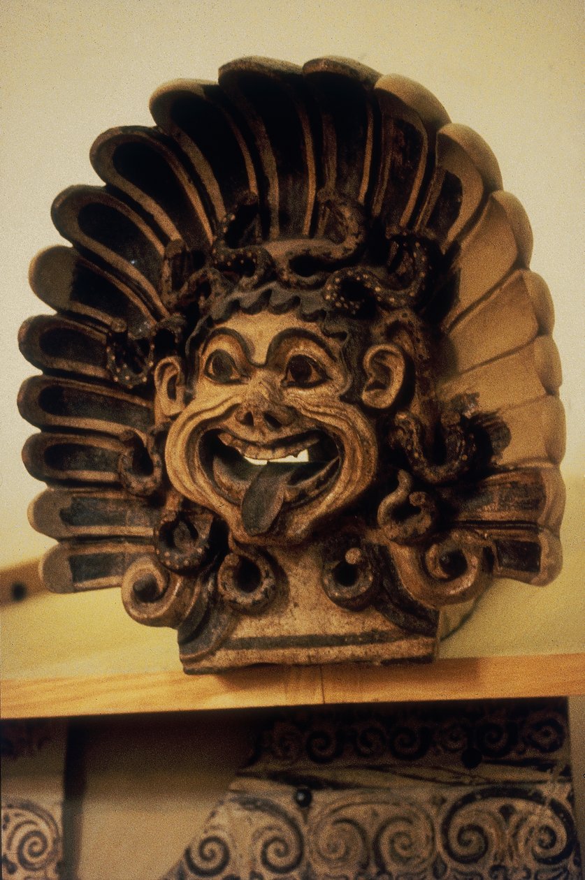 Antefissa a Forma di Testa di Gorgone da Etruscan