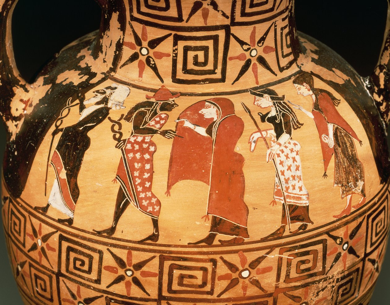 Anfora a figure nere raffigurante il Giudizio di Paride da Etruscan