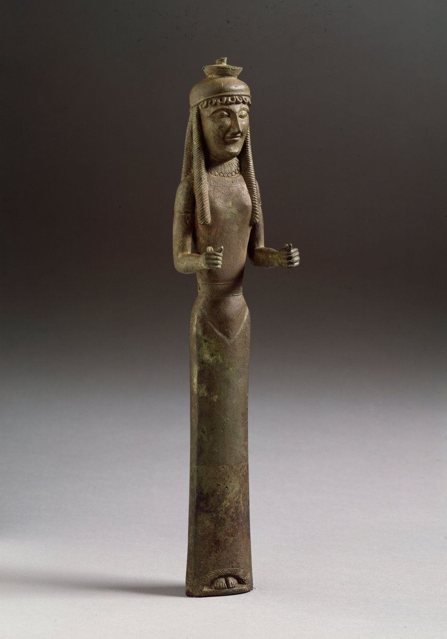 Arte etrusca: figura di offerente, scultura in bronzo dall