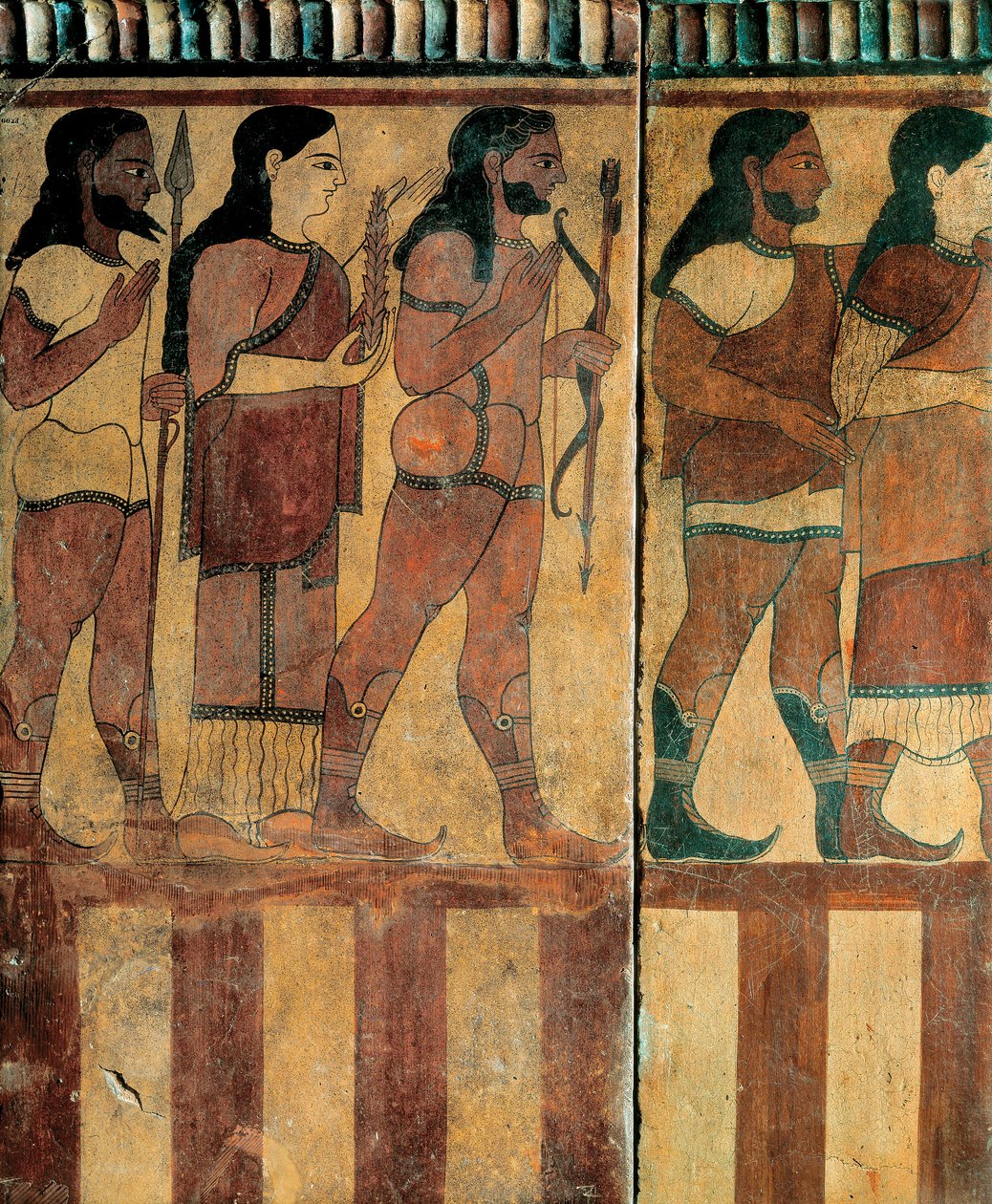 Civiltà etrusca - "placca Campana" che rappresenta una processione dalla Necropoli di Banditaccia, Cerveteri, Roma, 550-520 a.C. da Etruscan