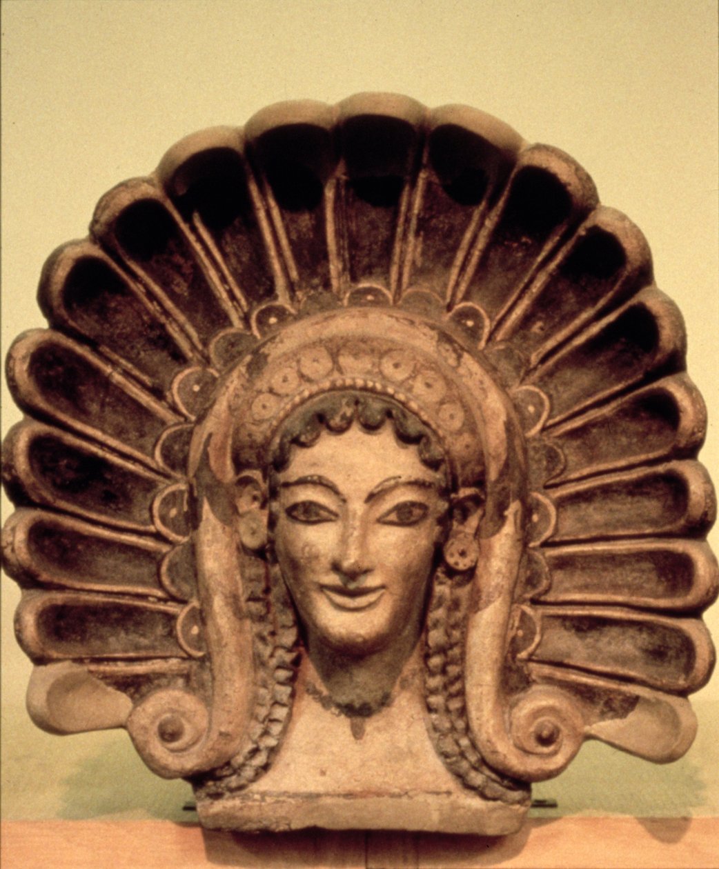 Elemento decorativo nel tempio etrusco di Veio, VI secolo a.C. (ceramica policroma) da Etruscan
