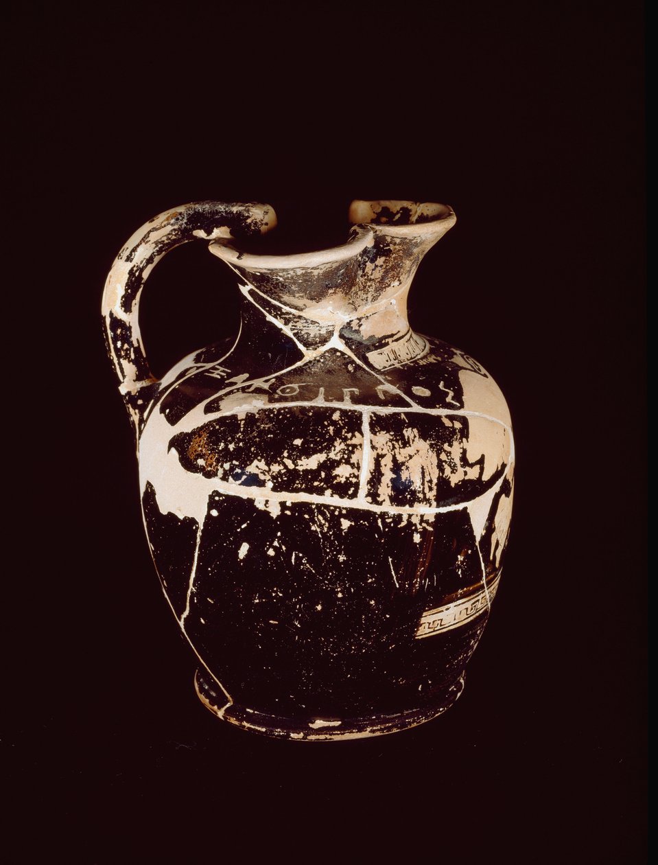 Oinochoe con iscrizione Xanthippos. Dalla tomba 709 di Valle Trebbia, V secolo a.C. da Etruscan
