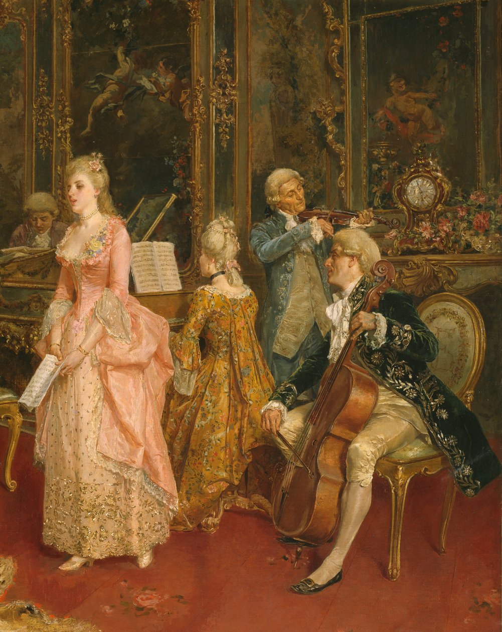 Concerto ai tempi di Mozart (dettaglio) da Ettore Simonetti