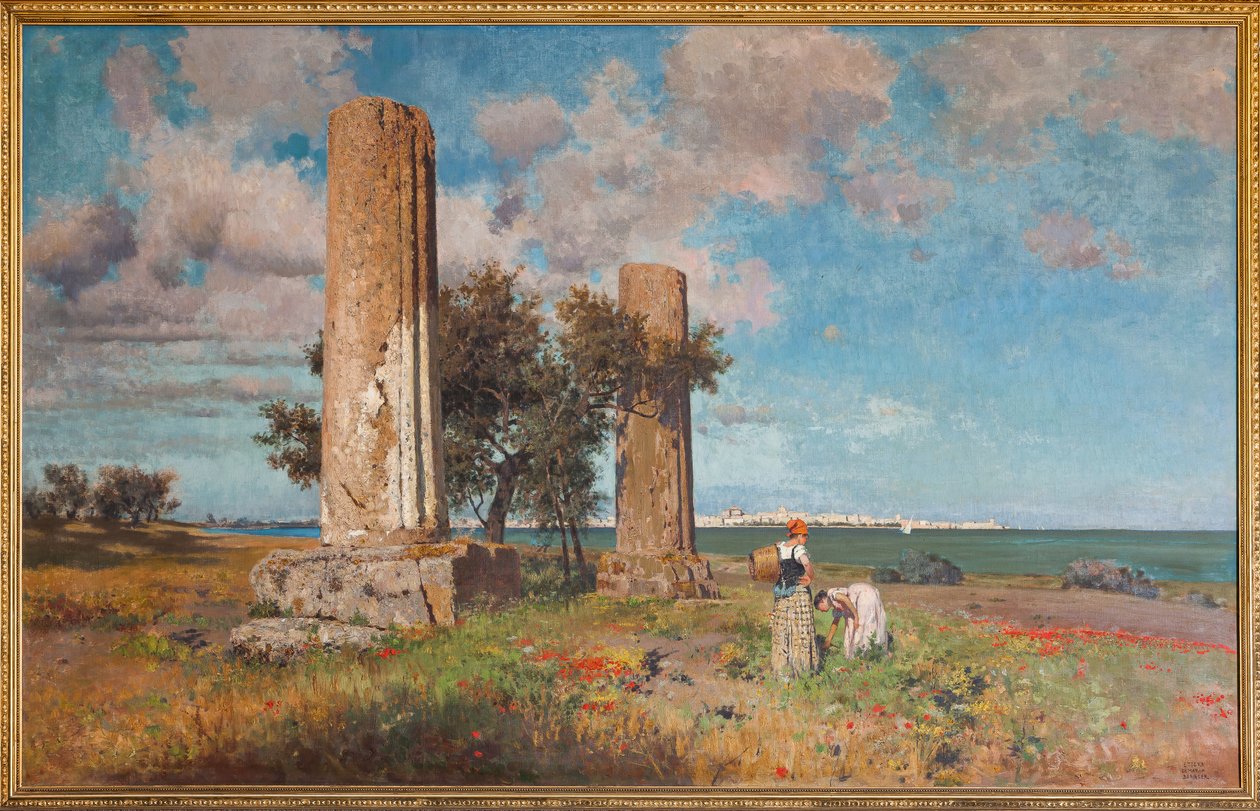 Il Tempio di Giove a Siracusa da Ettore de Maria Bergler