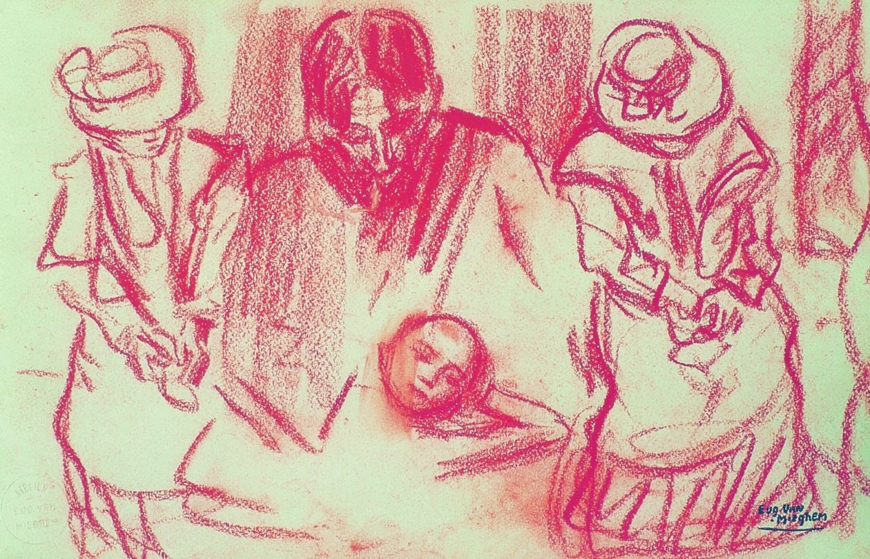 Der Maler Joseph Posenaer und Augustine Pautre da Eugeen van Mieghem