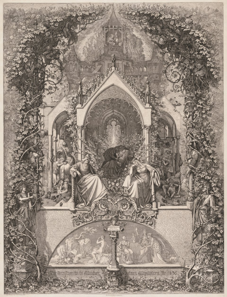 Briar Rose Dornröschen, 1836 da Eugen Napoleon Neureuther