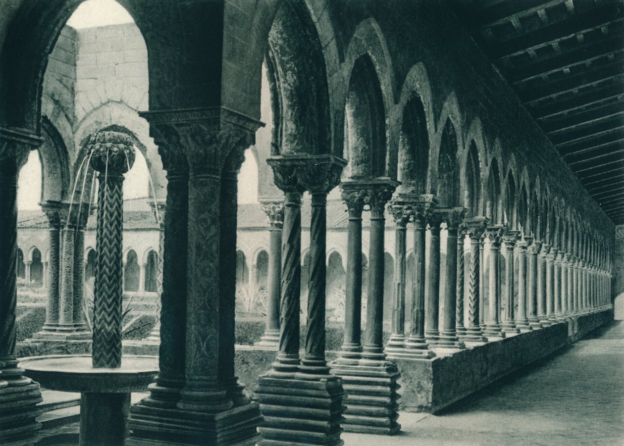 Chiostri del Monastero Benedettino, Monreale, Sicilia, Italia, 1927 da Eugen Poppel