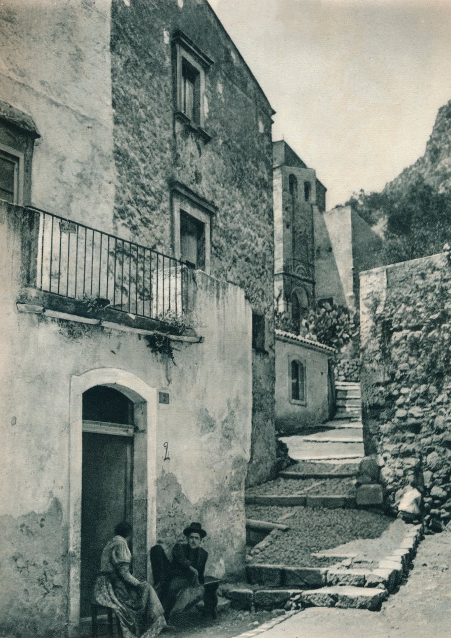 Strada a Taormina, Sicilia, Italia, 1927 da Eugen Poppel