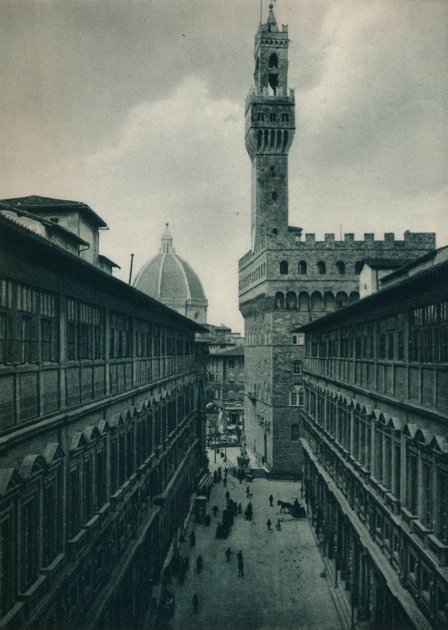 Il Palazzo Vecchio dalla Galleria degli Uffizi, Firenze, Italia, 1927 da Eugen Poppel